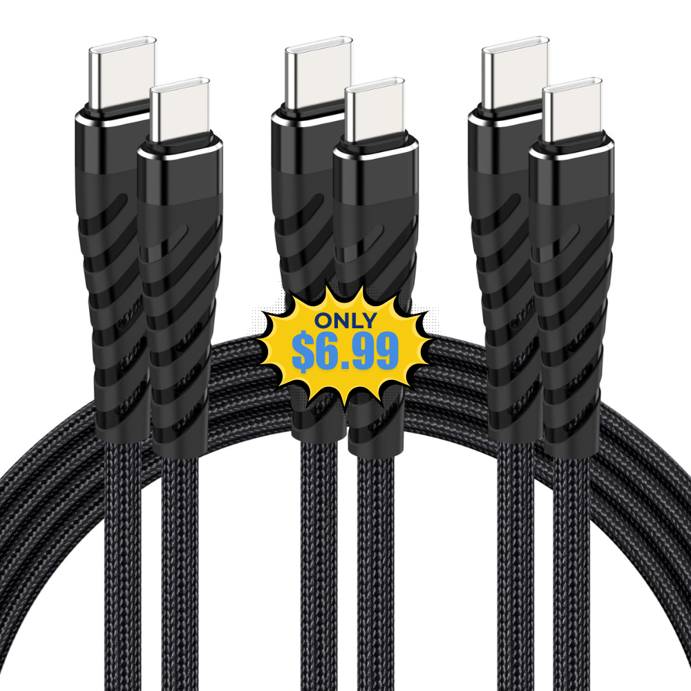 60W USB C to USB C Cable 3Pack Deal: Save 50% at Amazon