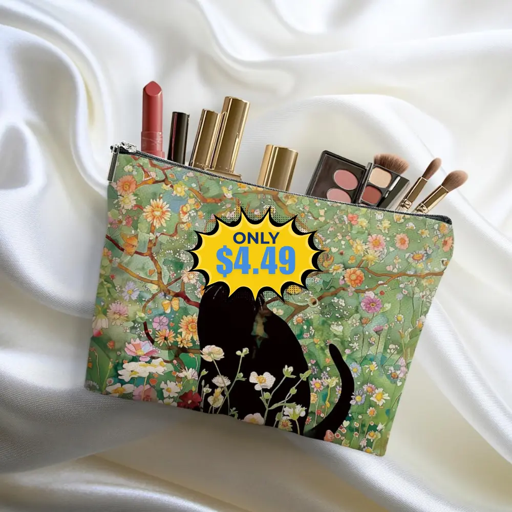 Cute Black Cat Makeup Bags Deal: Save 50% at Amazon