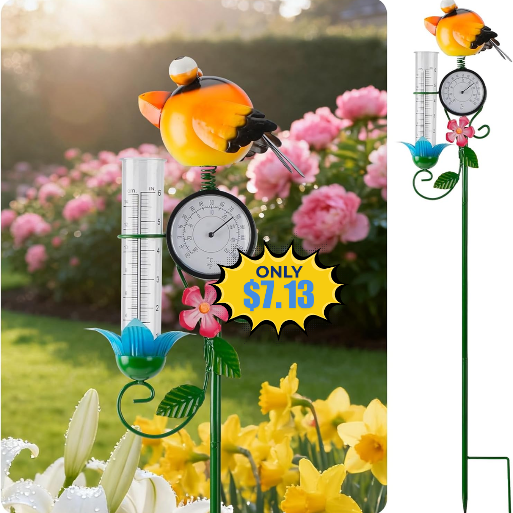 Garden Metal Adorable Bird Rain Gauge Deal: Save 34% on Amazon