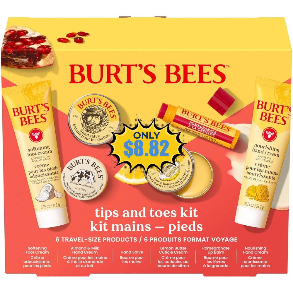 Burt’s Bees Tips and Toes Kit Deal: Save 38% at Amazon
