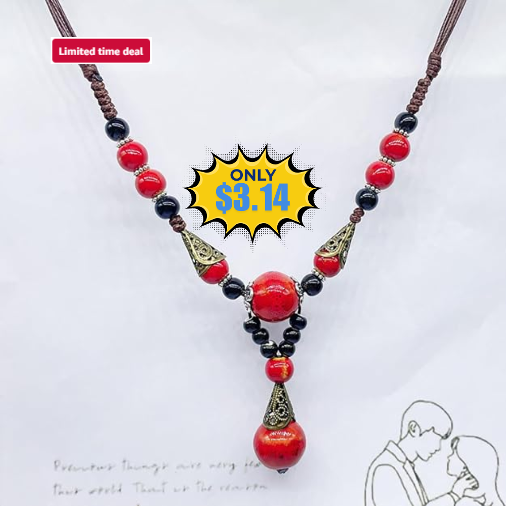 GYRMMUE Colorful Ceramic Bead Necklace Deal: Save 65% at Amazon
