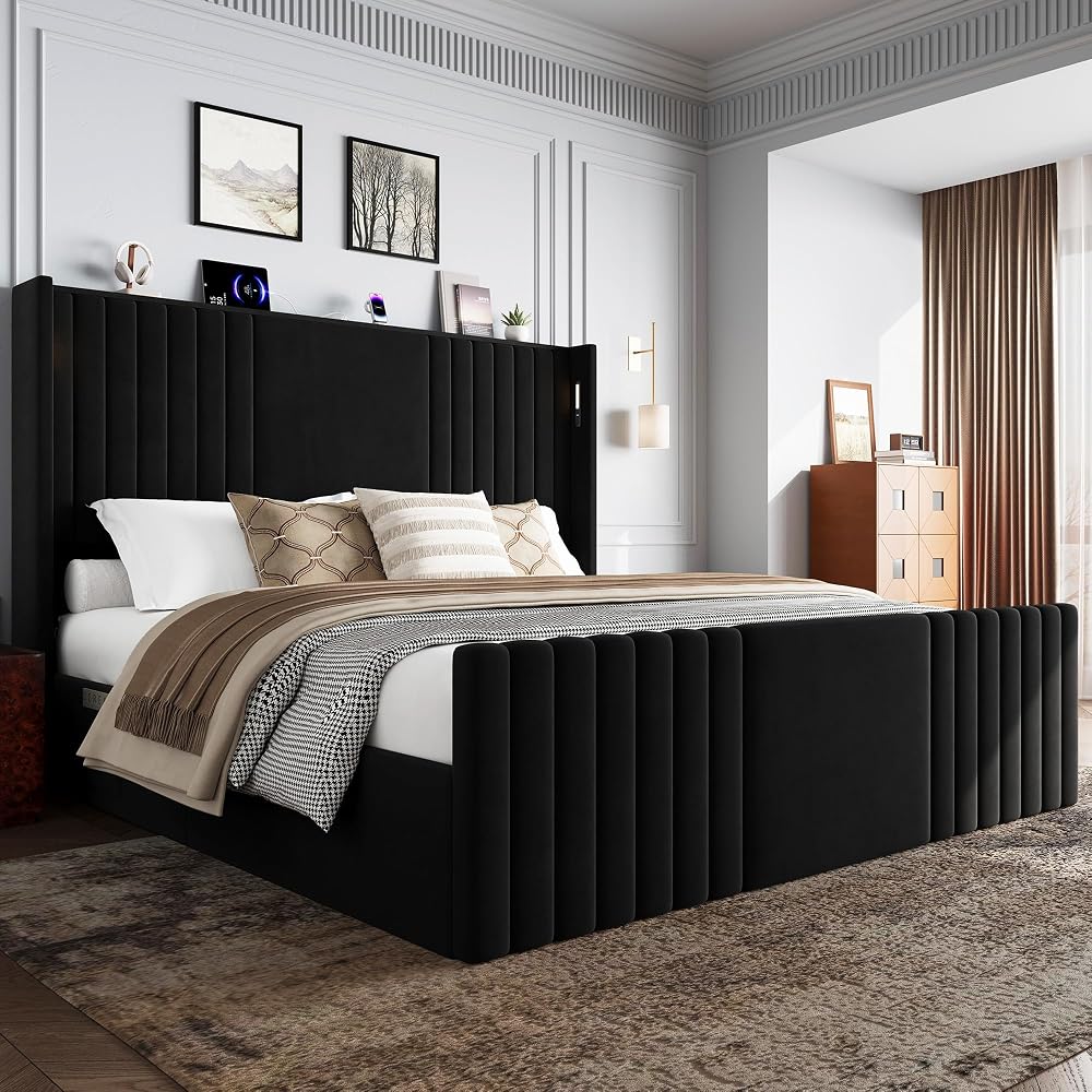 Uteeran King Size Bed Frame Only $326.59 (Reg. $459.99) at Amazon