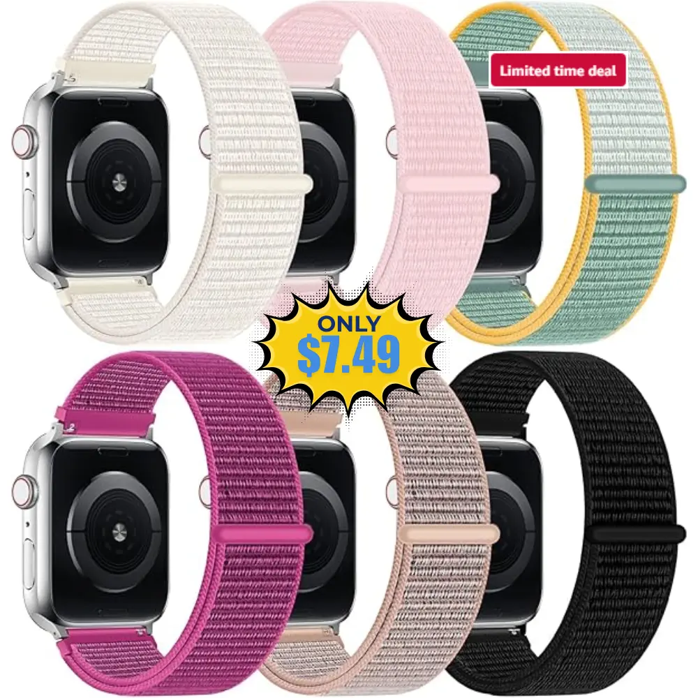 6 Pack Nylon Sport Loop Band Deal: Save 50% at Amazon