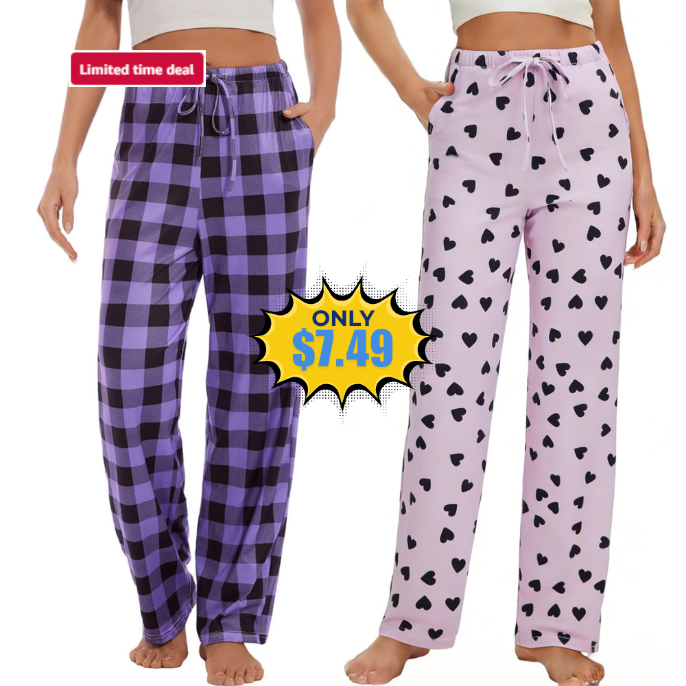 Womens Pajama Pants with Pockets Deal: Save 50% at Amazon