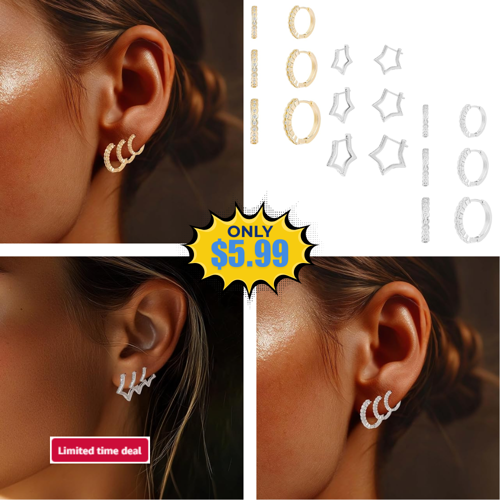 Women Hypoallergenic Hoop Earrings Deal: Save 60% at Amazon