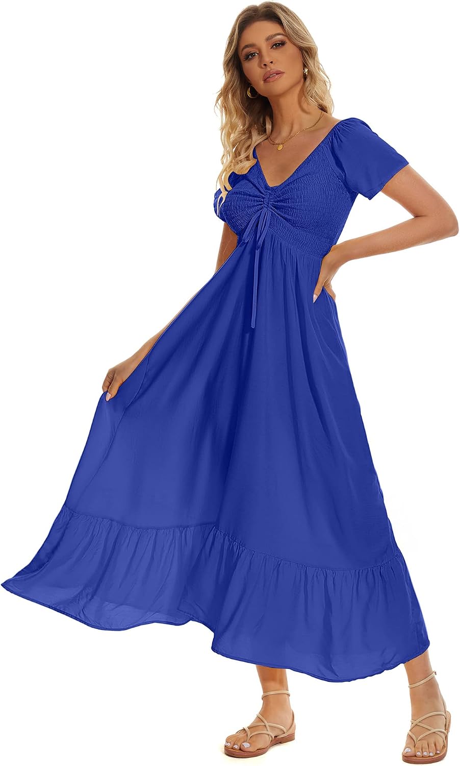 Sanmuzi Boho Maxi Dress Only $49.98 at Amazon
