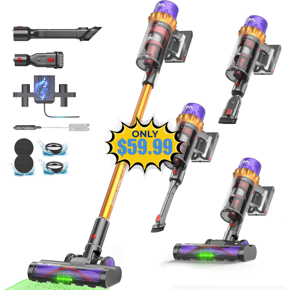 550W 50KPA Self-Standing Cordless Vacuum Deal