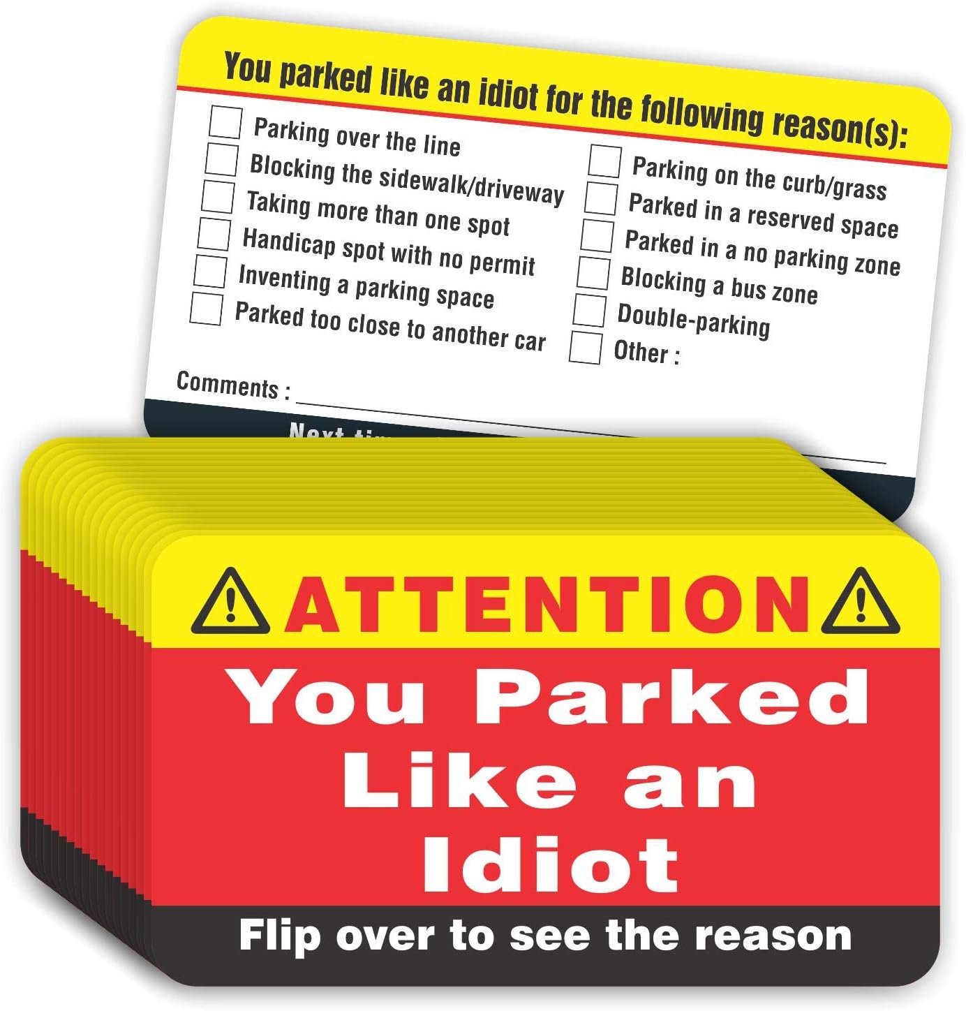 “You Parked Like an Idiot” Business Cards Only $6.50 (Reg. $16.95)