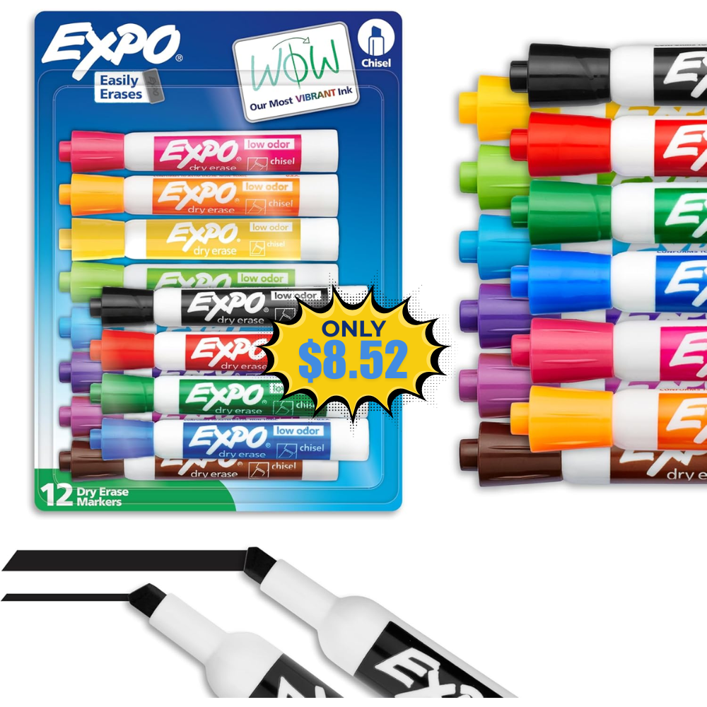 EXPO Dry Erase Markers 12 Count Deal: Save 38%