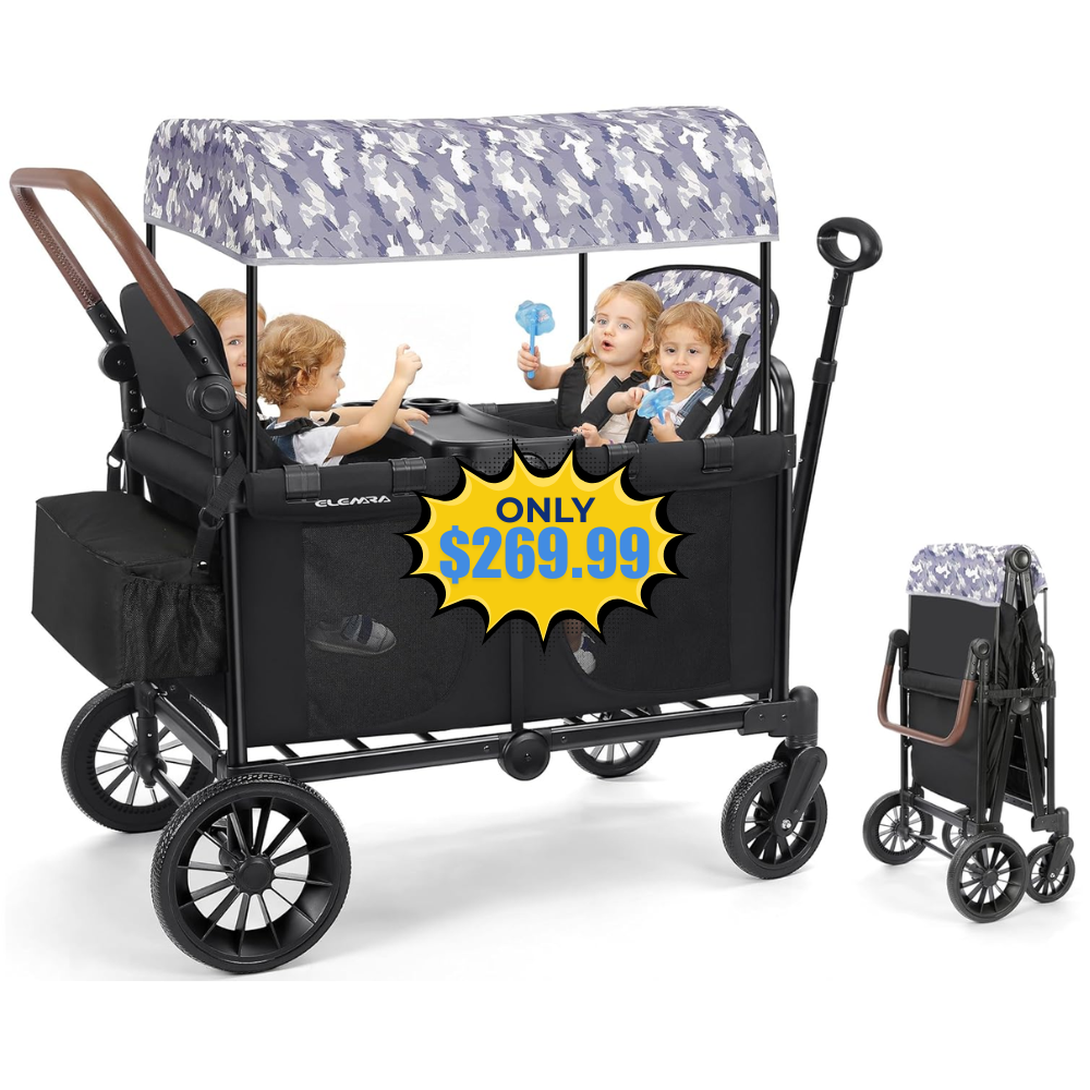 ELEMARA Wagon Stroller 4 Seater Deal: Save 40%