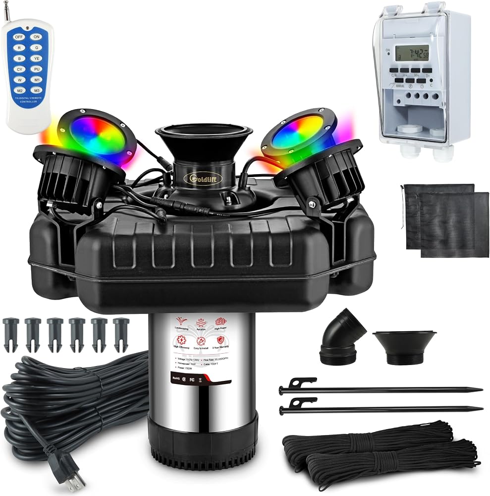 Goldlife Pond Fountain Aerator Only $429.99 (Reg. $499.99) at Amazon
