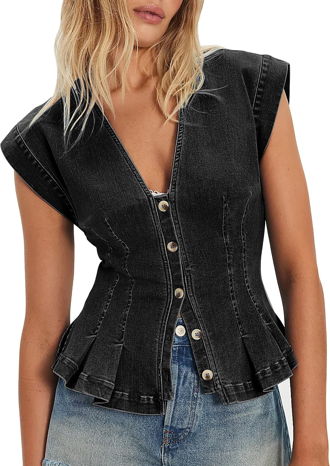 Denim Vest Only $32.99 at Amazon – Trendy Layering Essential