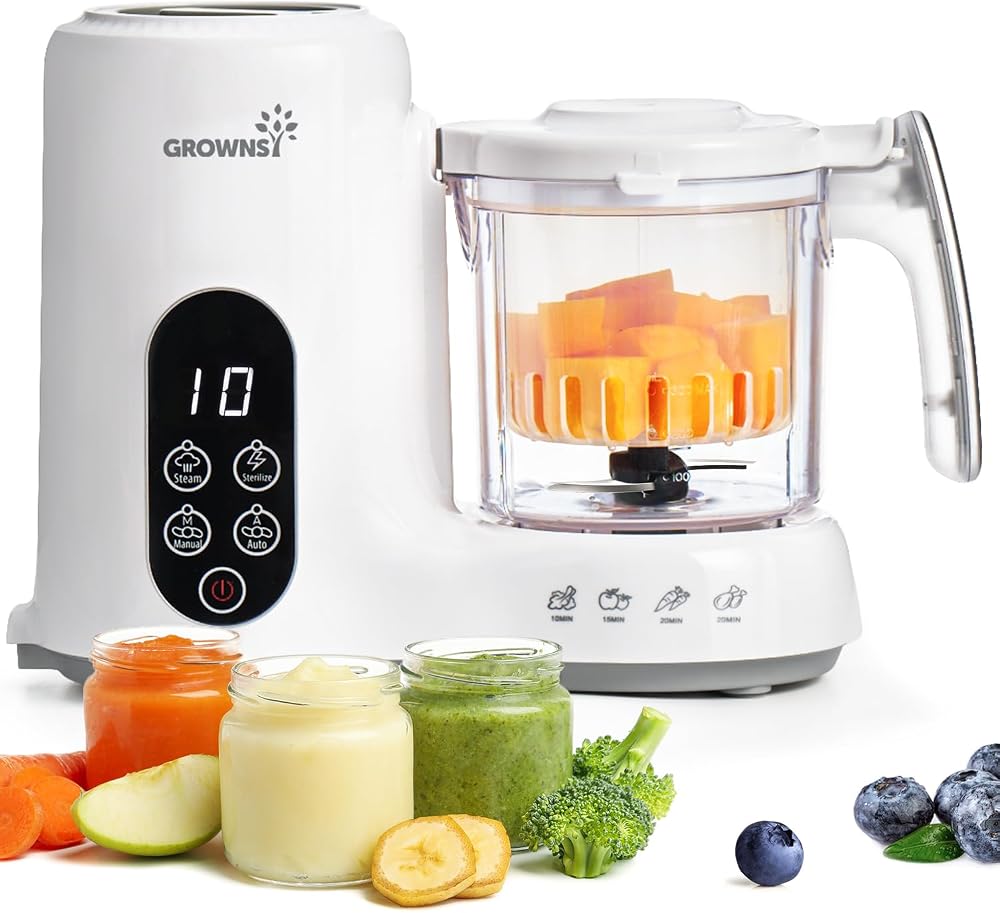 Grownsy Baby Food Maker with steam basket on Amazon