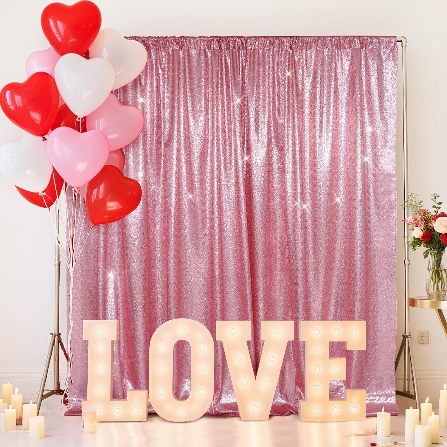 SquarePie 6x6ft Fuchsia Pink Sequin Backdrop Only $23.99 (Reg.