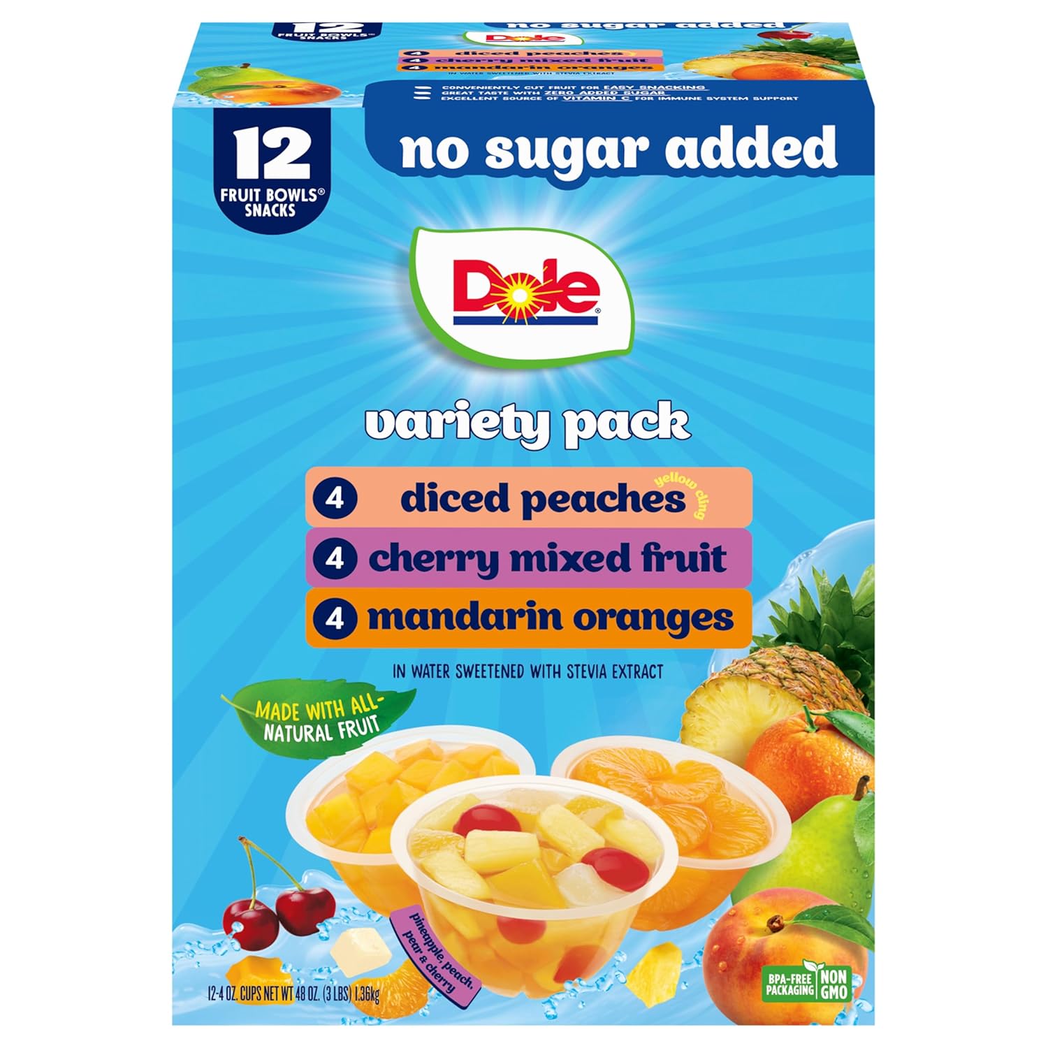 12-ct Dole Fruit Bowls $5.50 w/ Subscribe & Save at Amazon