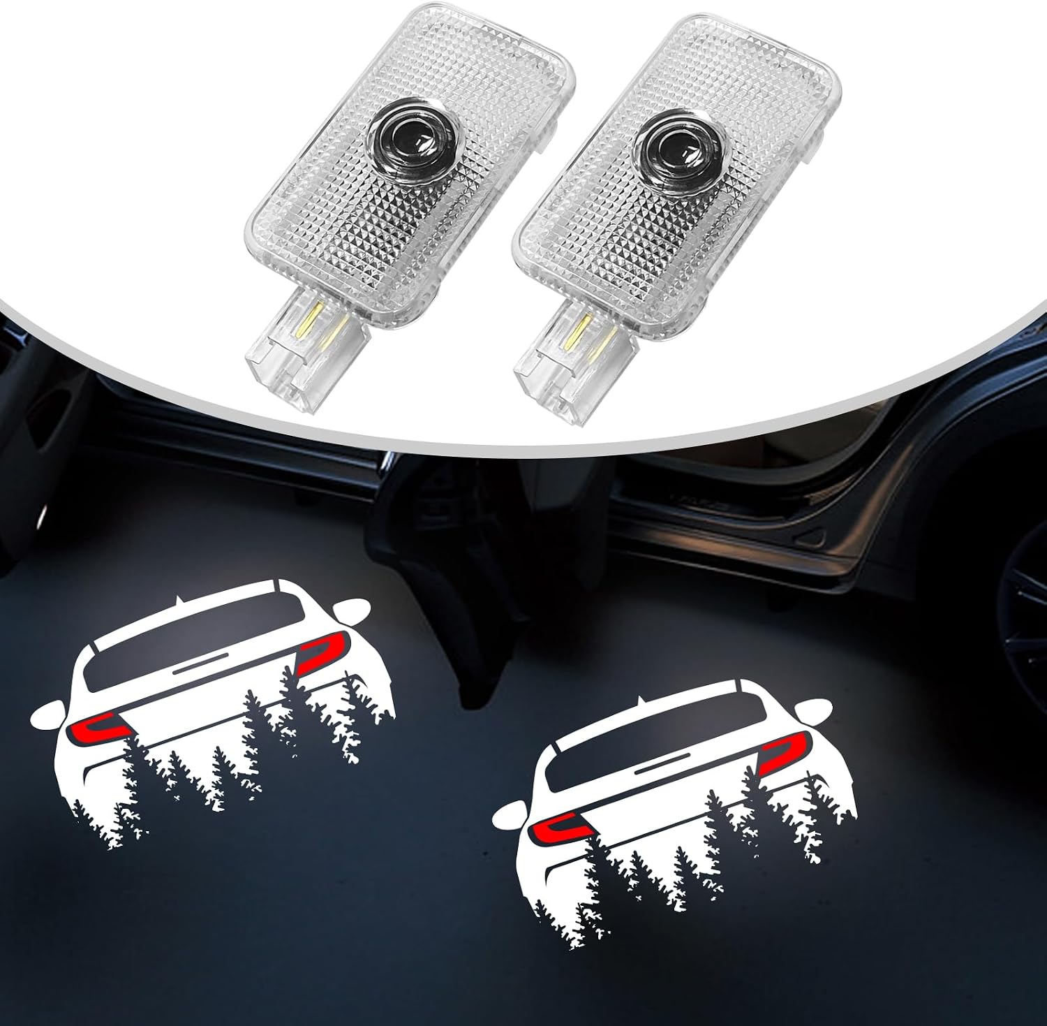 2‑pack car door light projector with logo for BRZ 2022‑2024, Amazon