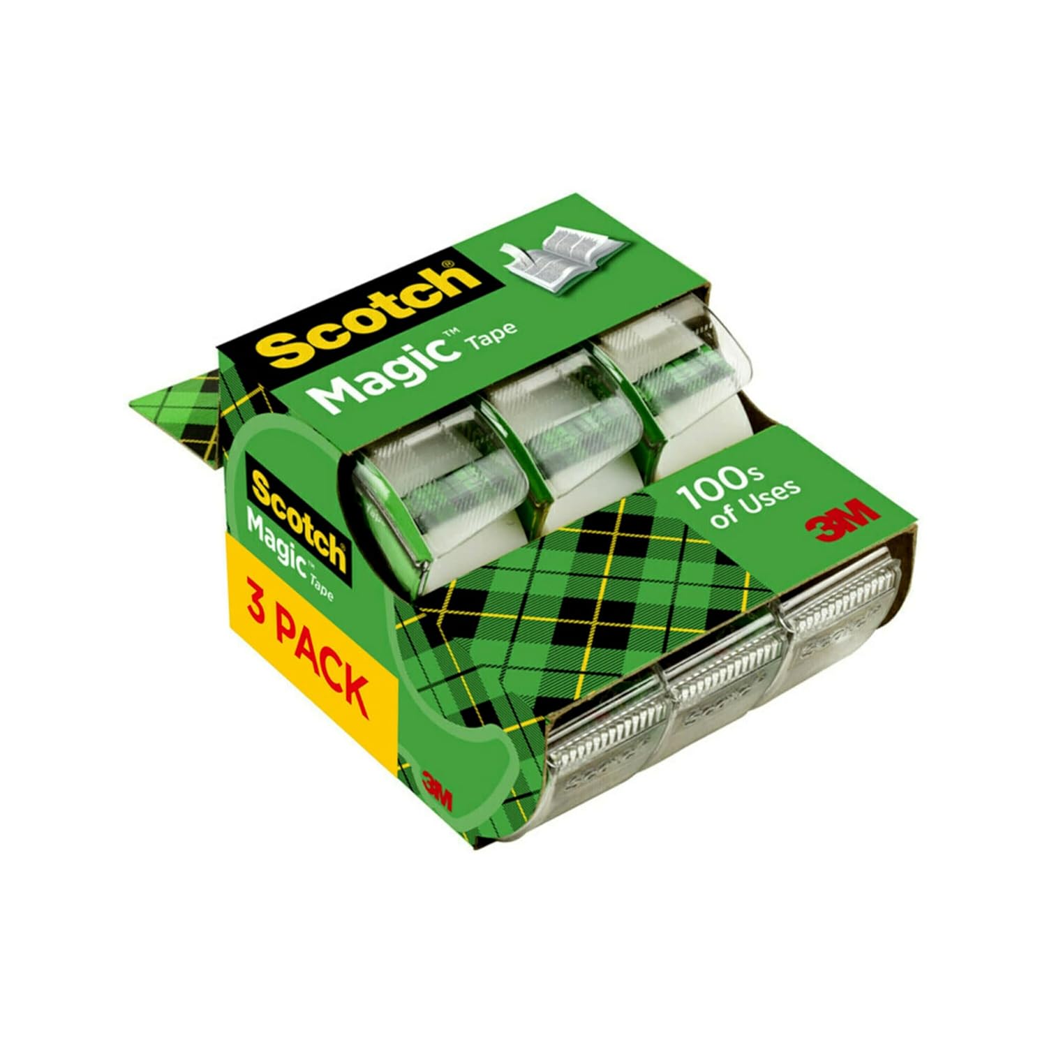 Scotch Magic Tape 3 dispenser rolls on Amazon, discounted price