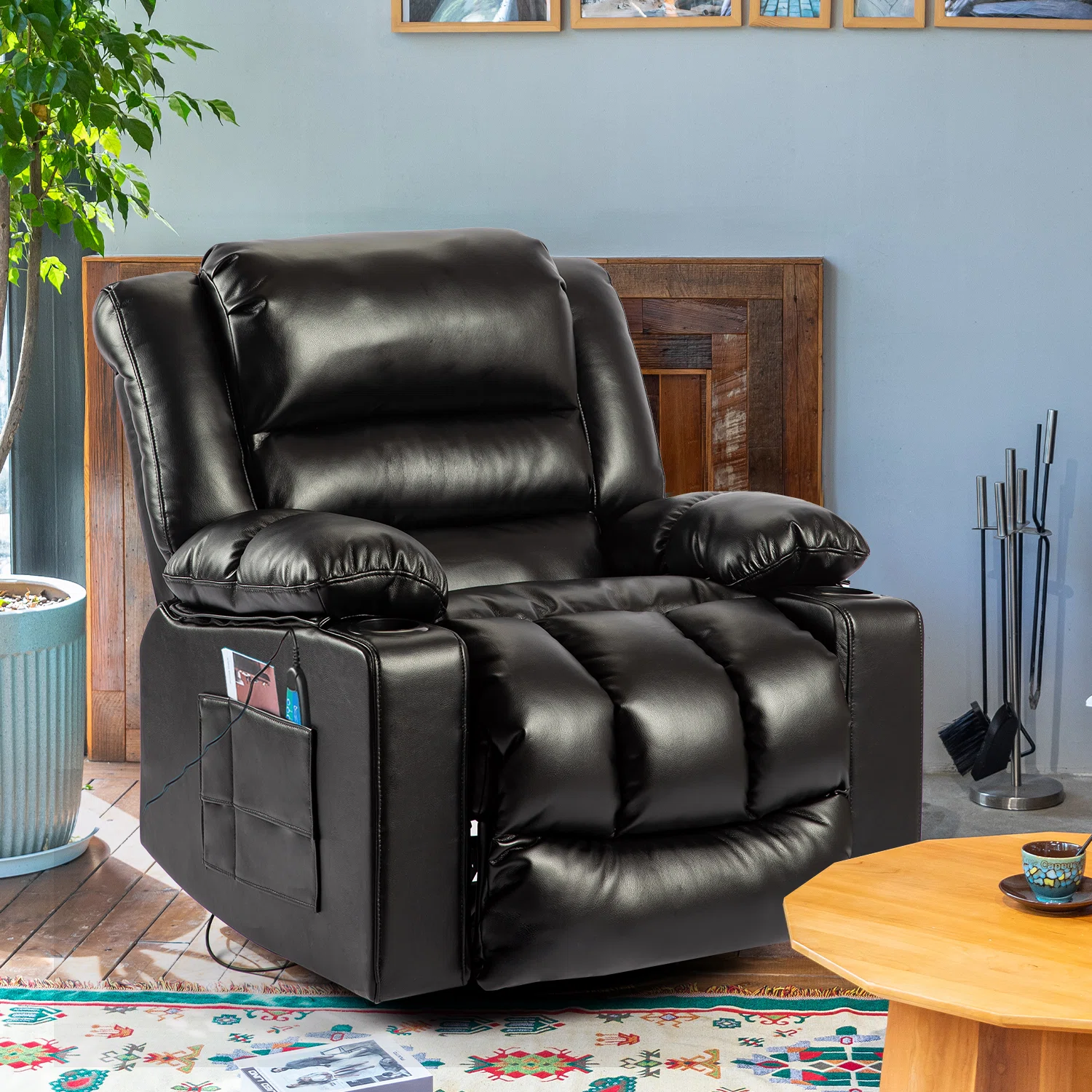 Faux Leather Recliner Chair available at Wayfair for $199 with free shipping