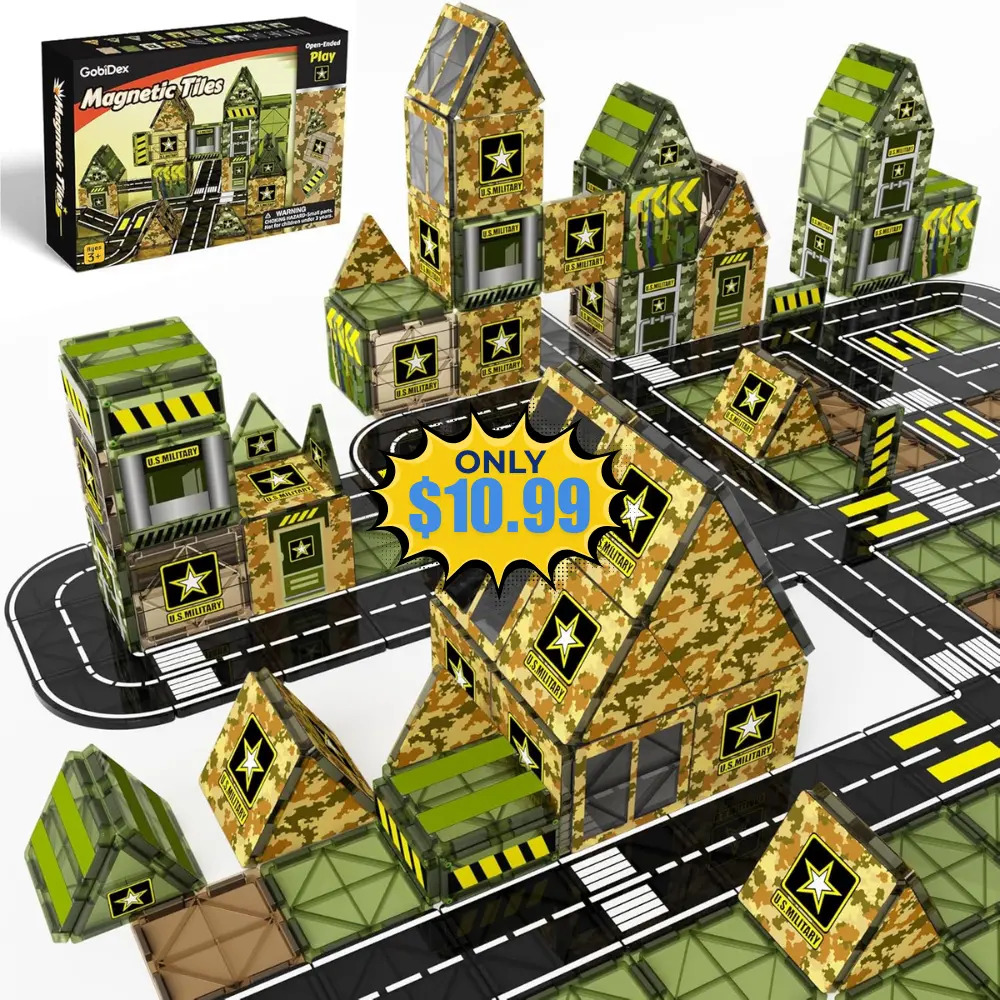 GobiDex Magnetic Tiles Army Toys Deal: Save 27%
