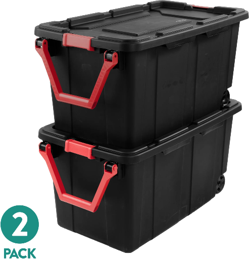Sterilite Extra-Large Wheeled Storage Bin 2-Pack Only $35 (Reg.