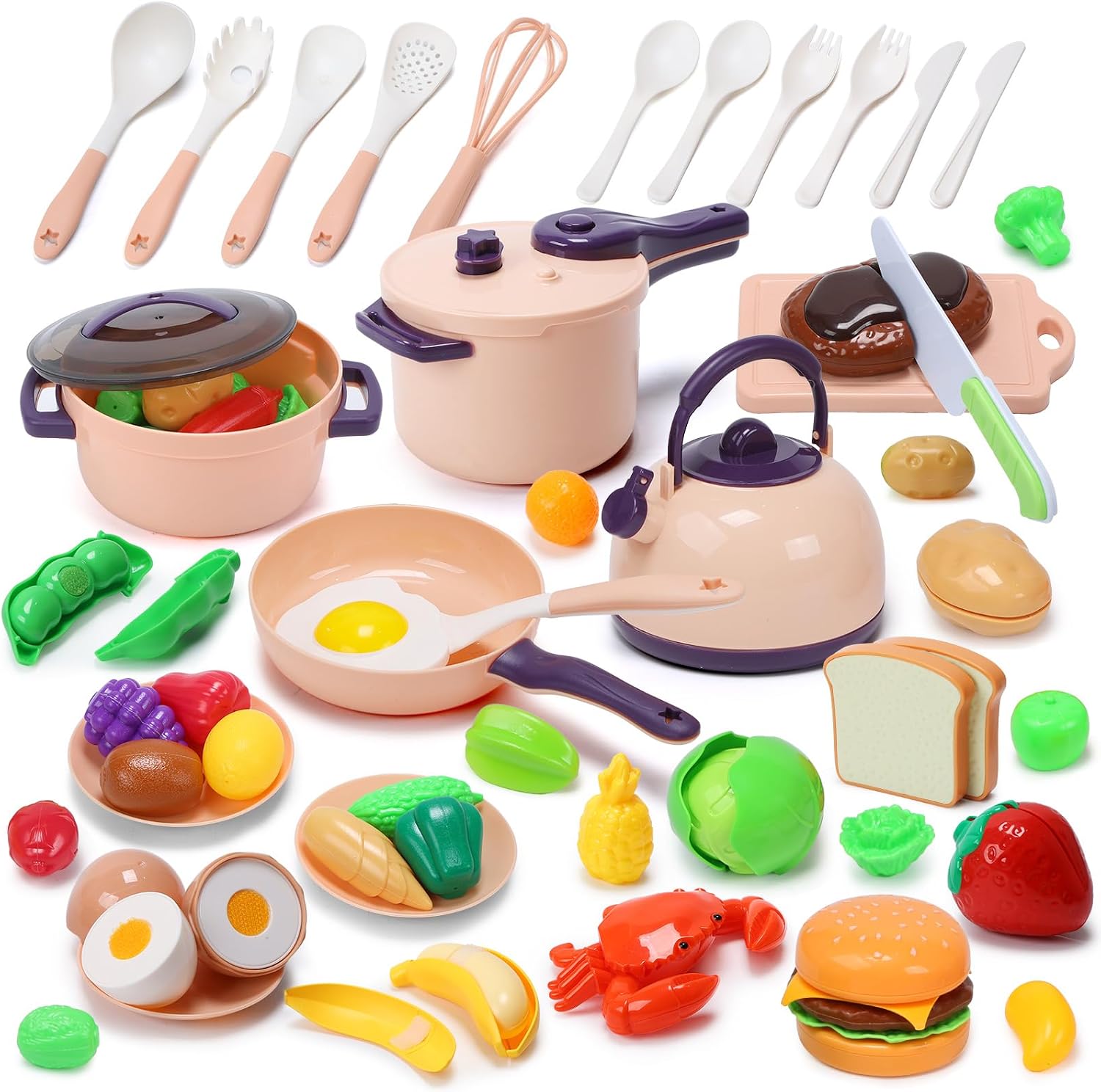 Air Dry Clay Kit with tools and pretended cooking toys, sold on Amazon