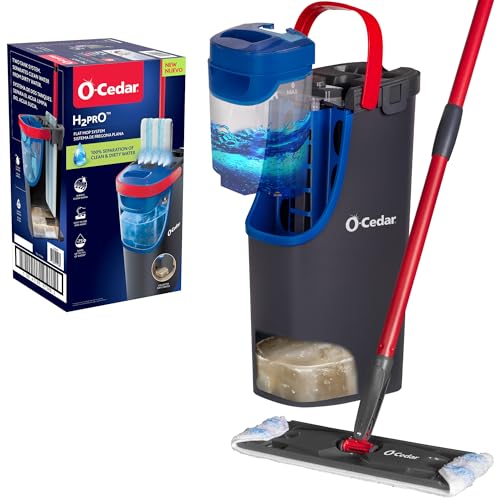 O-Cedar H2prO Flat Mop System displayed on Amazon product page