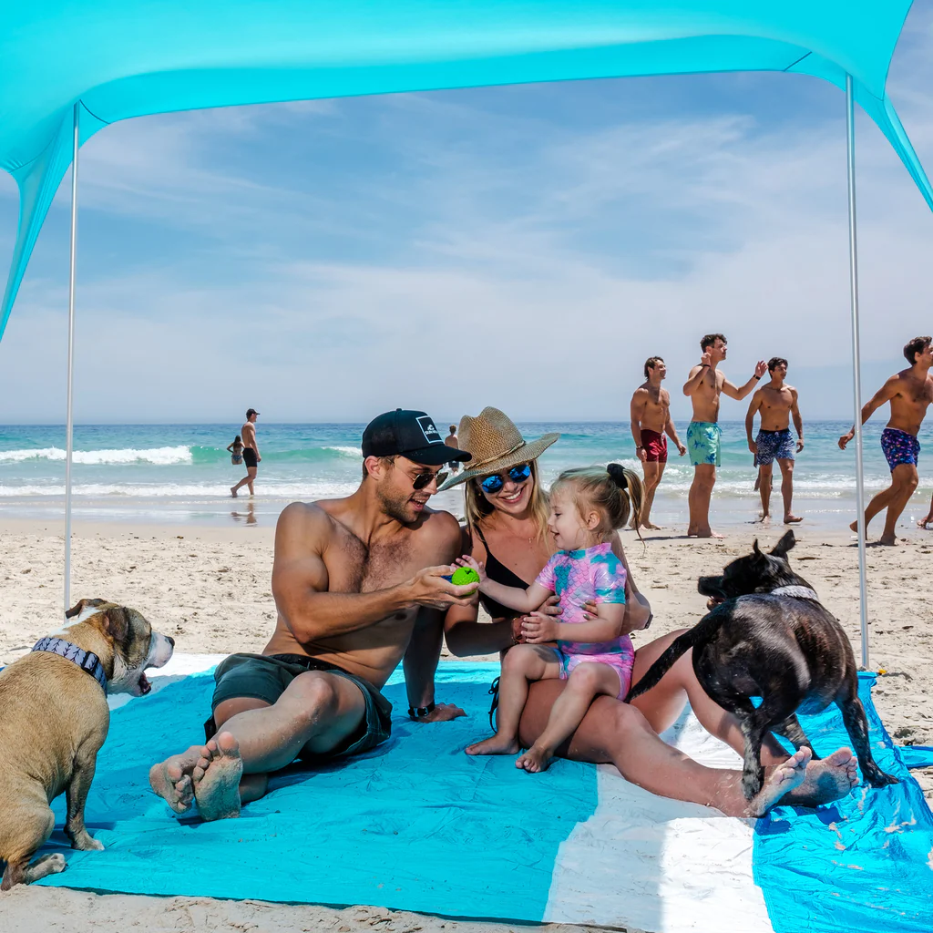Collapsible bucket for beach use sold at the store, priced at $5