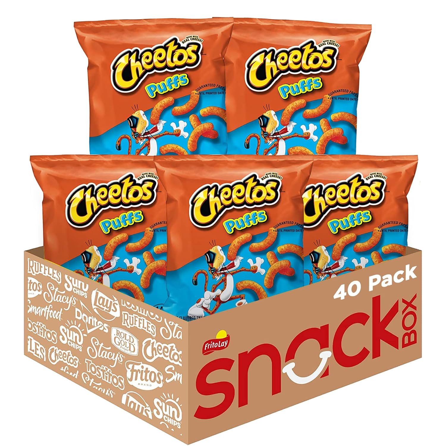 Cheetos Puffs Cheese Flavored Snacks 40‑pack on Amazon