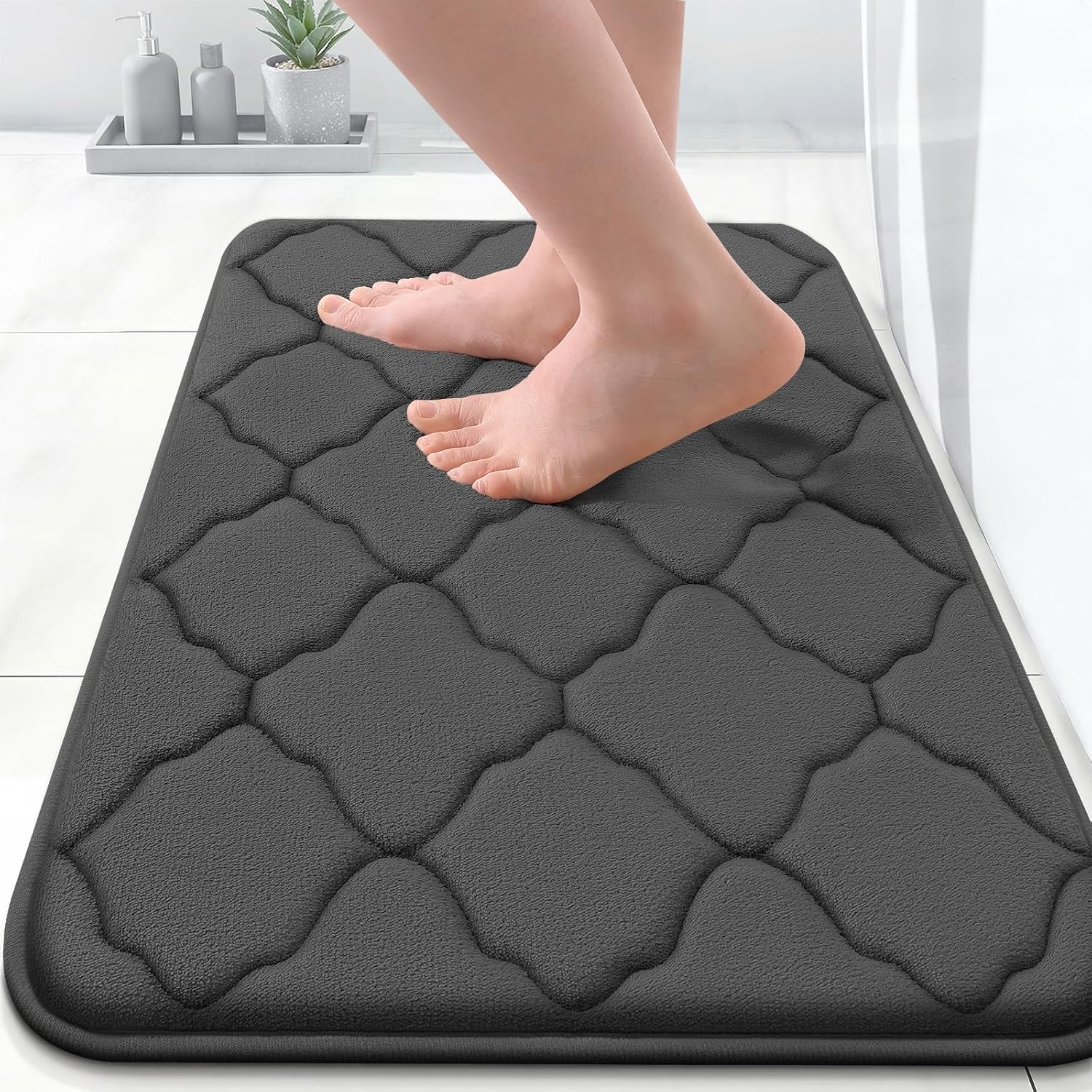 Set of bath mats and door mats on sale at Amazon
