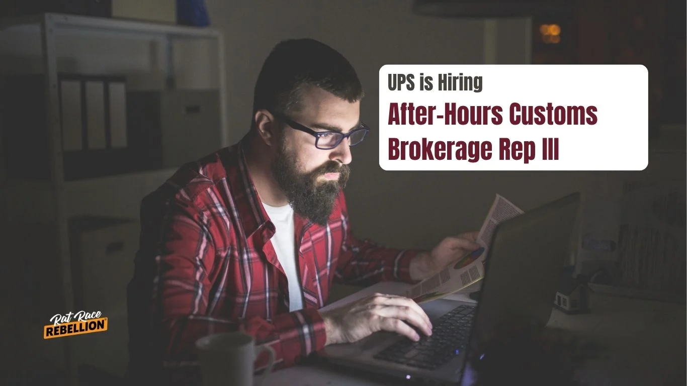 UPS Work From Home Customs Brokerage Rep III remote job listing