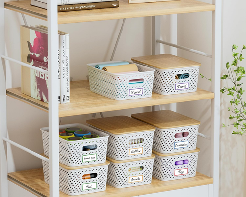 8 Packs Plastic Storage Bins with Bamboo Lids Deal at Amazon