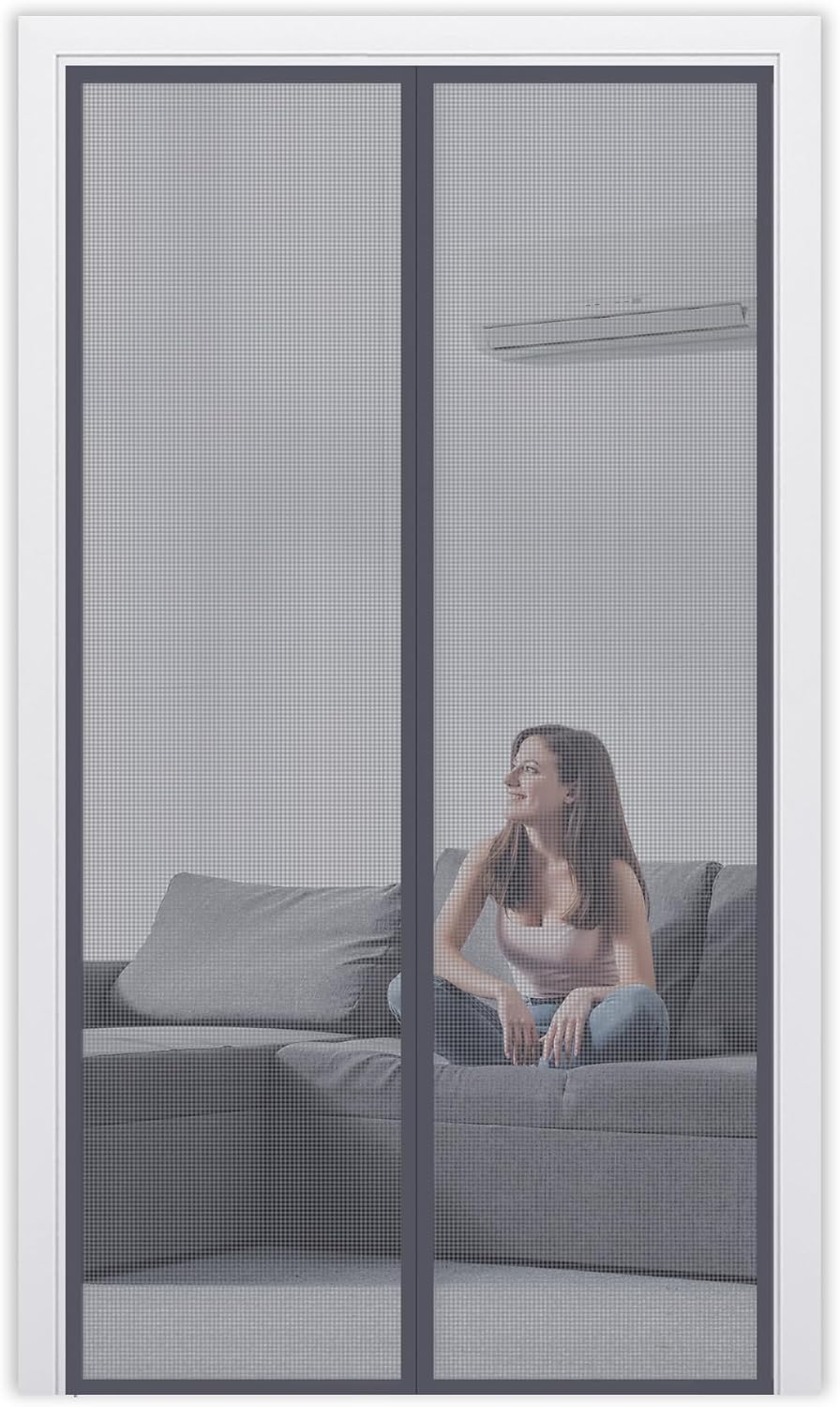 BlueBala 38 x 83 inch self‑sealing fiberglass magnetic screen door on Amazon