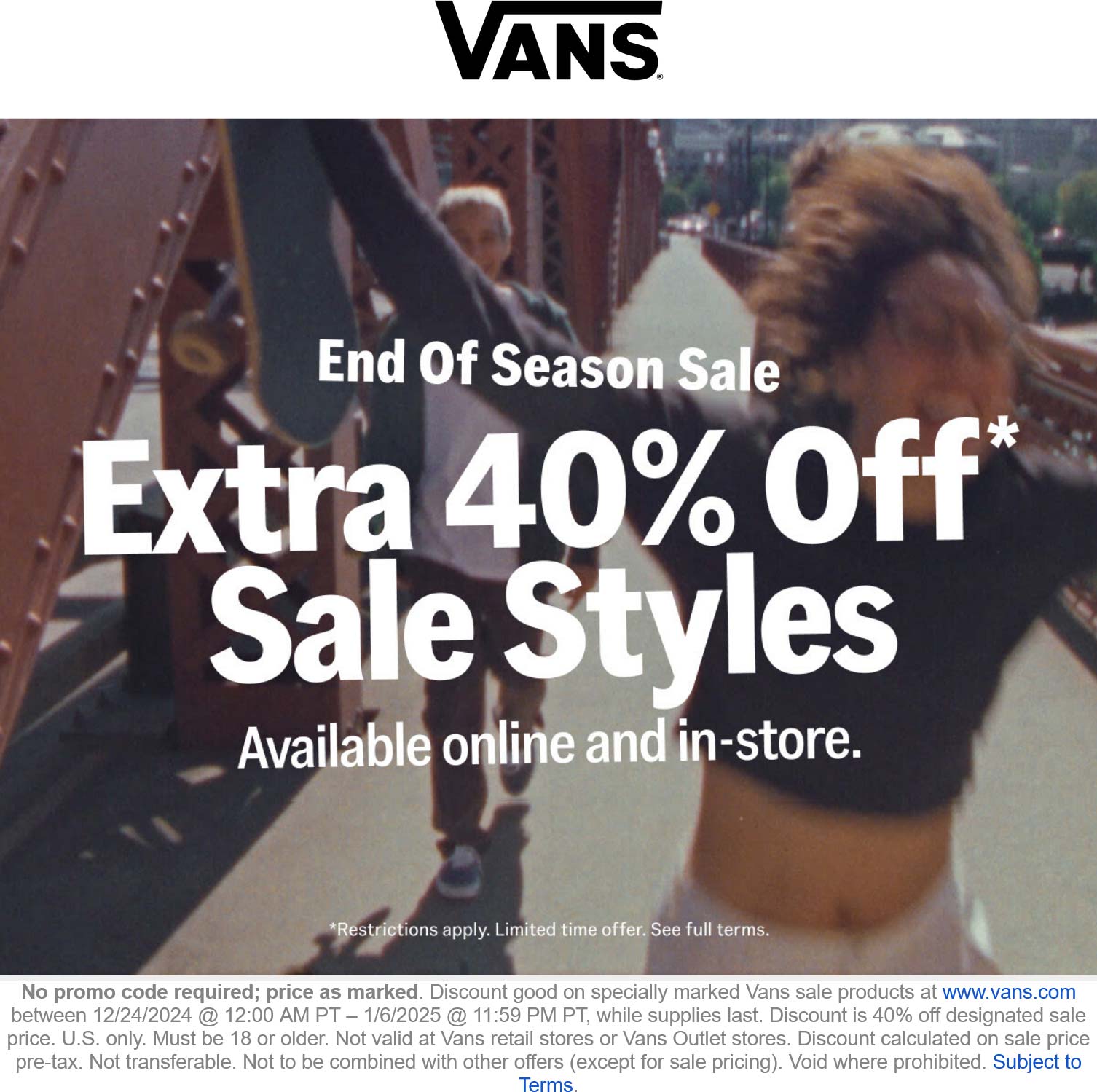 Hot Vans shoes on sale for $14 at the store