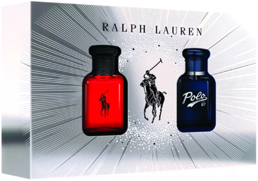 Ralph Lauren World of Polo Eau de Toilette Duo gift set displayed at Macy's