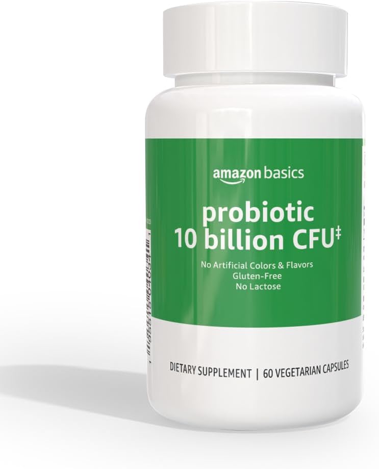 60-count Amazon Basics Daily Probiotic Capsules on Amazon