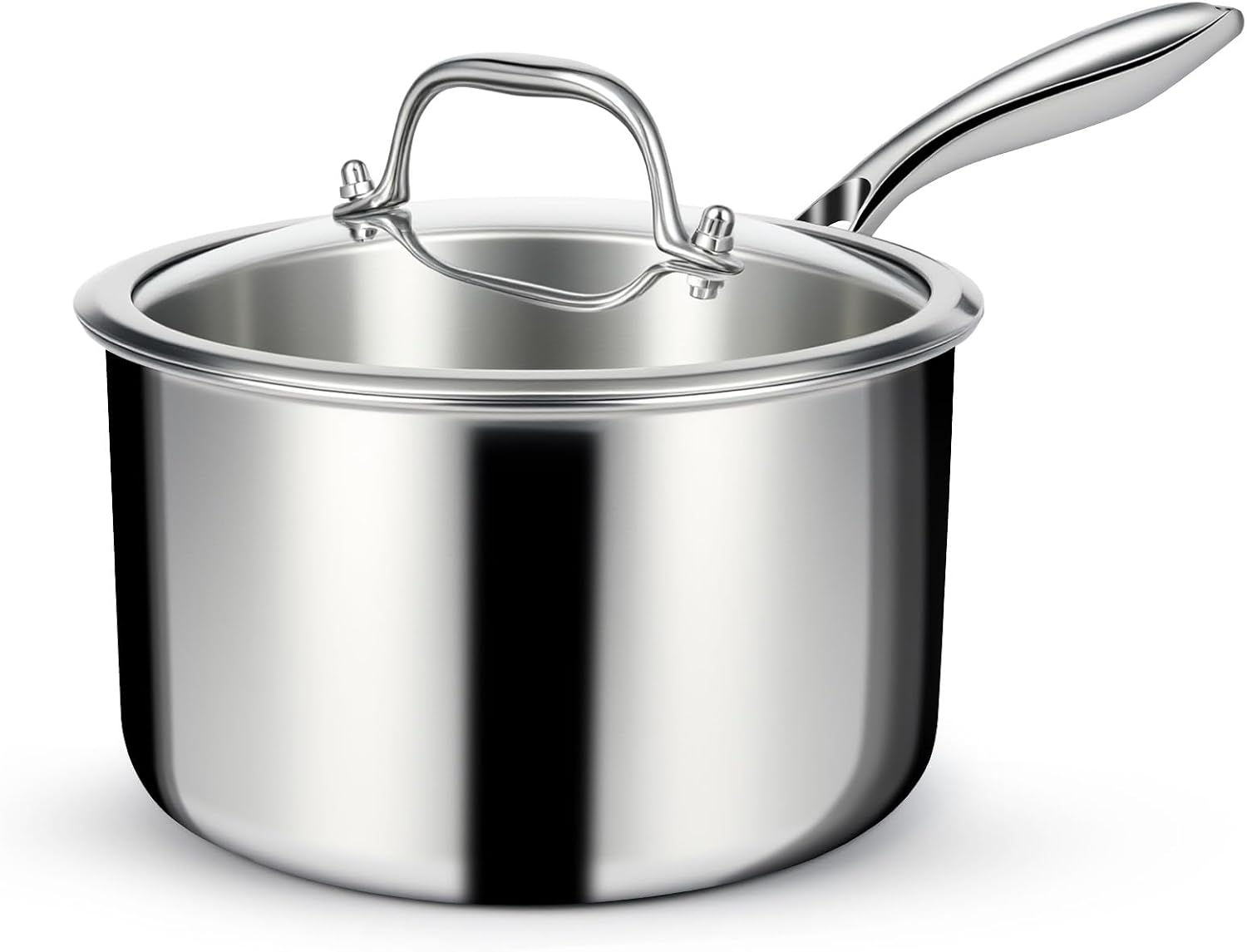 3‑qt stainless steel saucepan set on Amazon product page