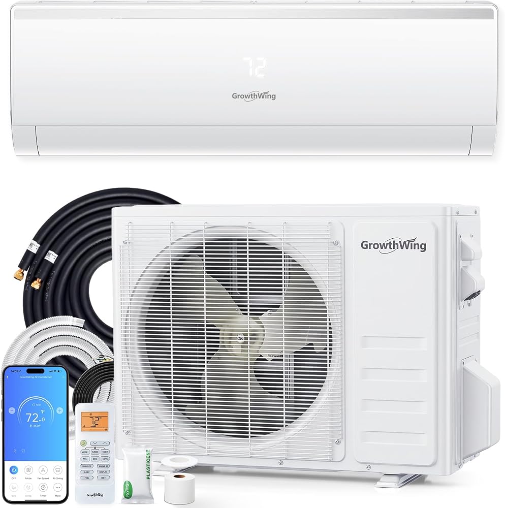 GrowthWing 12000 BTU Mini Split Air Conditioner & Heater on Amazon