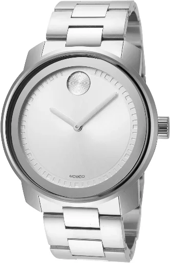 Movado Bold Quartz Silver Dial Men's Watch displayed on eBay product page