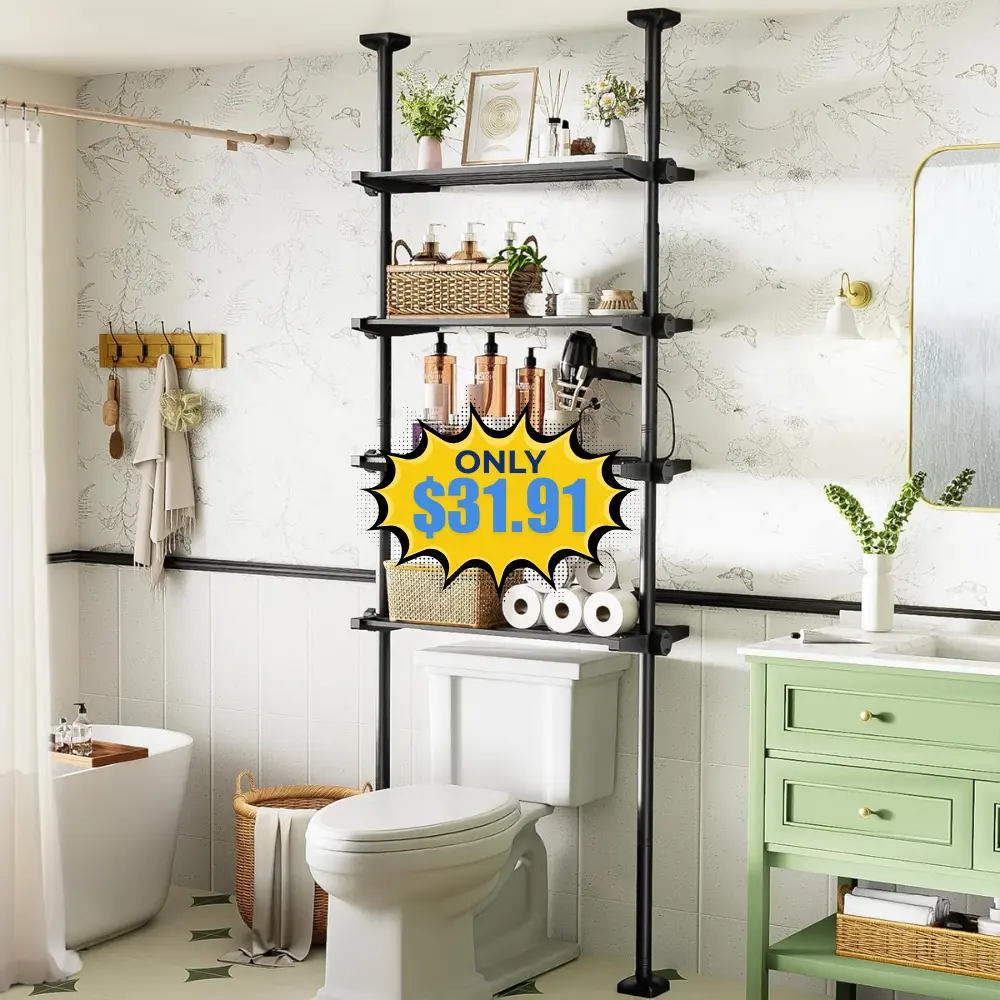 Over The Toilet Storage Shelf, 4-Tier Deal: Save 5% at Amazon