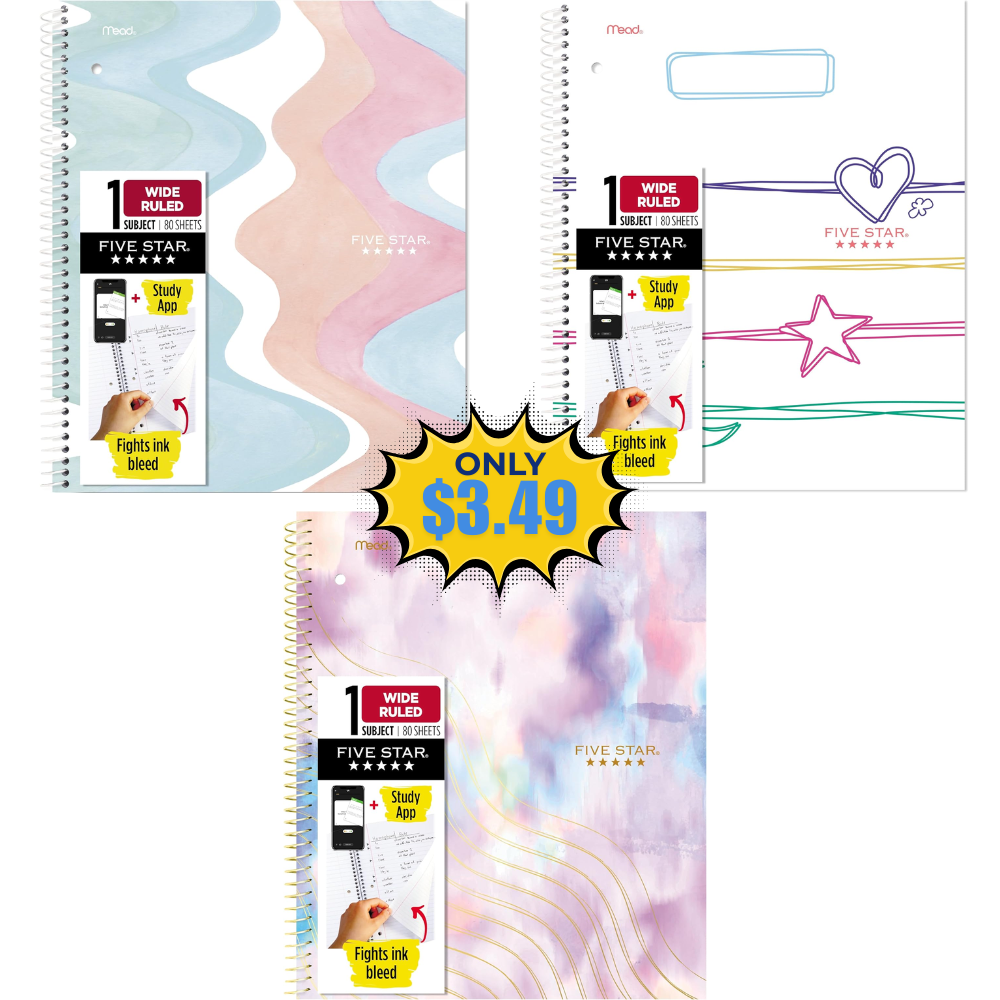 Five Star Spiral Notebook + Study App Deal: Save 30% at Amazon