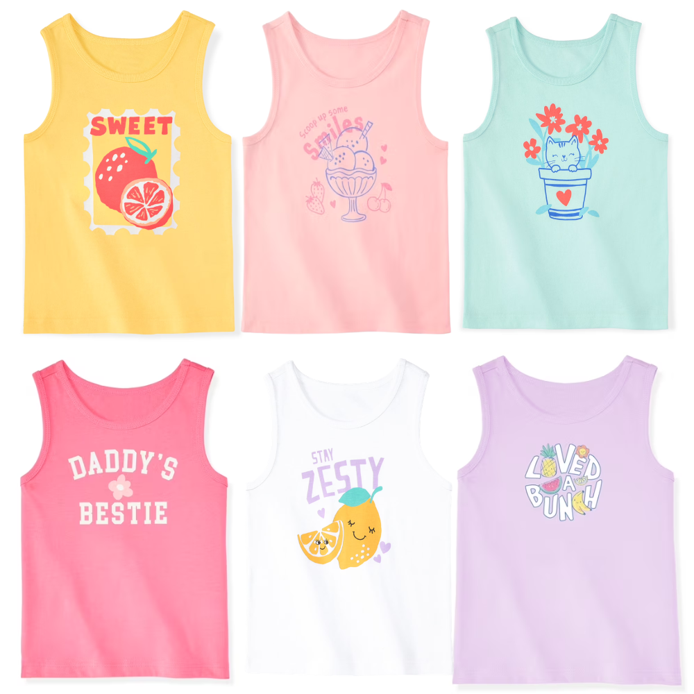Baby & Toddler Girl Cotton Graphic Tank Top Deal: Save $1.19 at Walmart