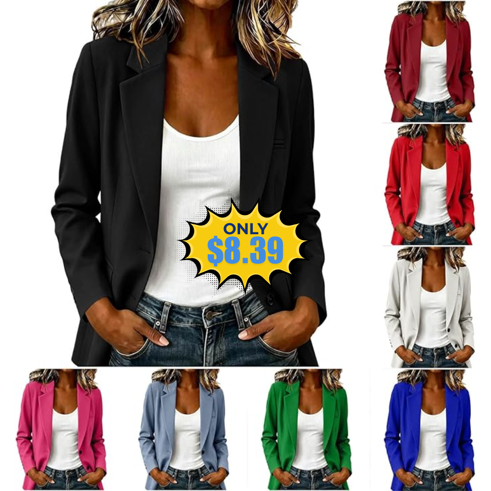 Womens Open Front Long Sleeve Blazer Deal at Amazon