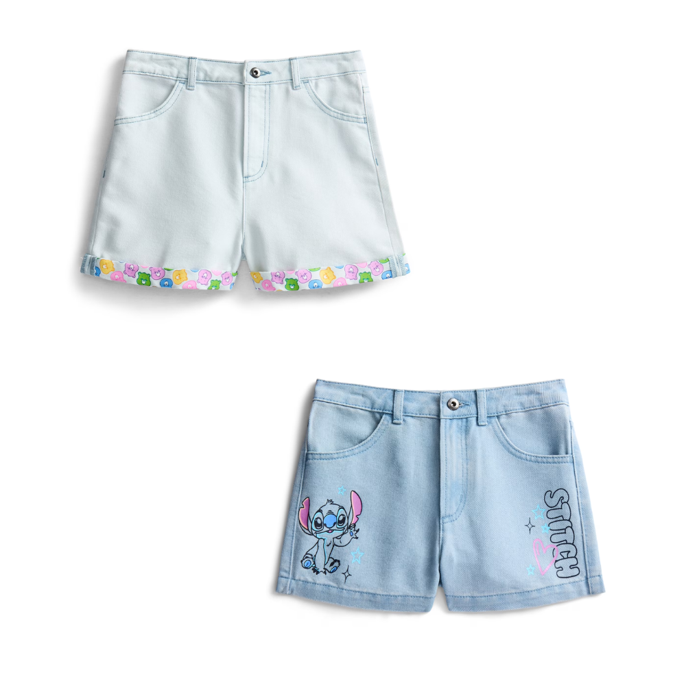 Girls Graphic Print Denim Shorts Deal at Walmart: Save $9.56
