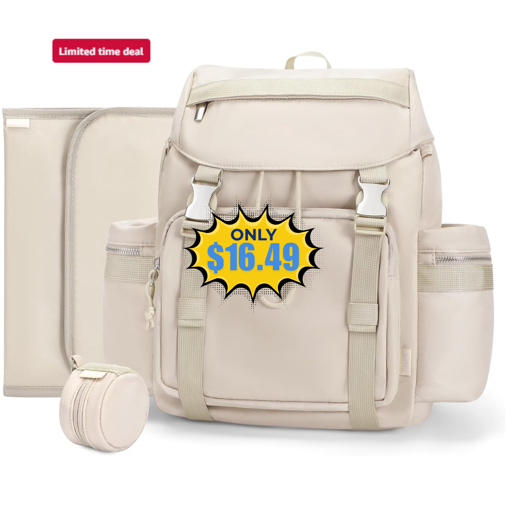 Diaper Bag Backpack with Changing Pad Deal: Save 50% at Amazon