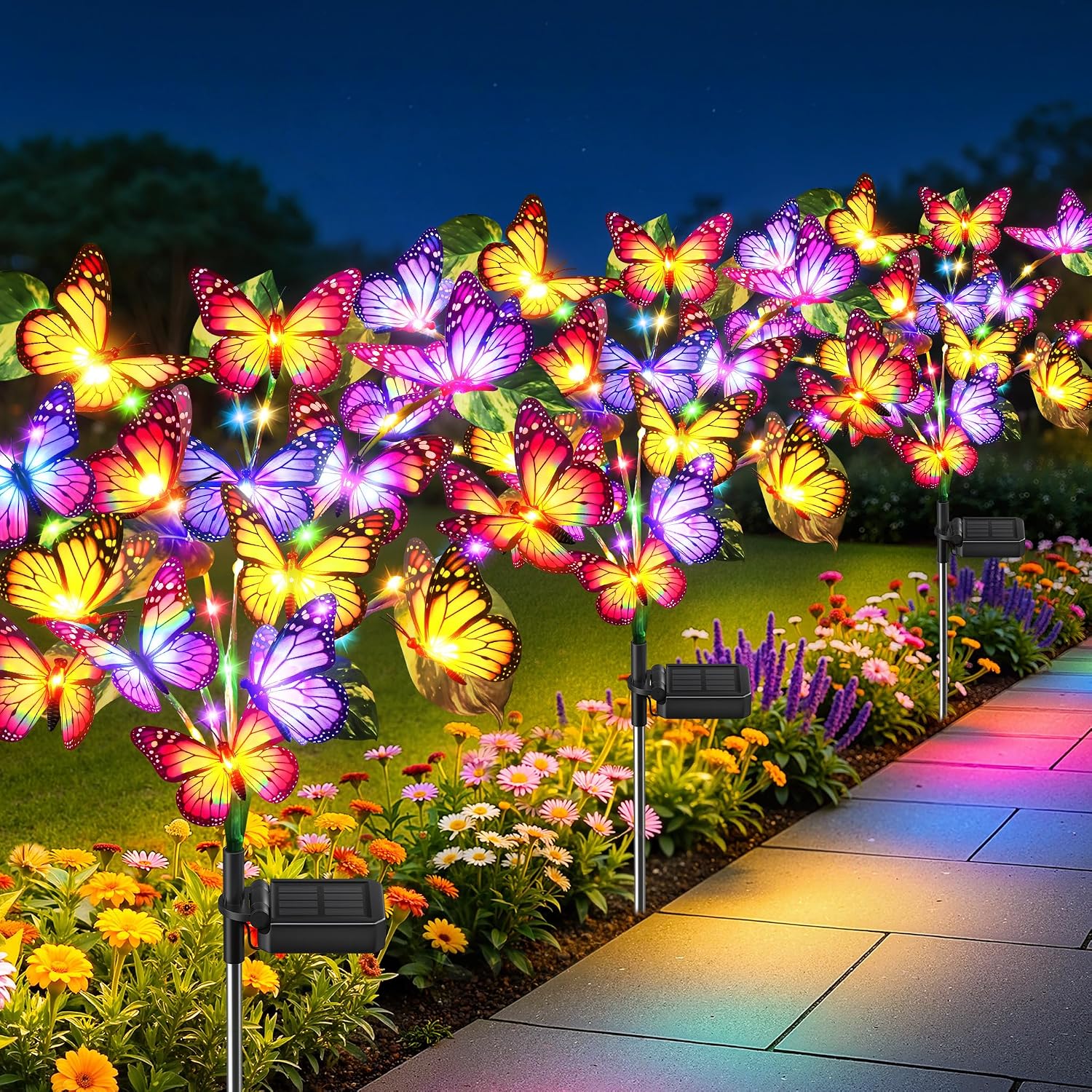 3 Pack Solar Garden Lights Discount Deal at Amazon