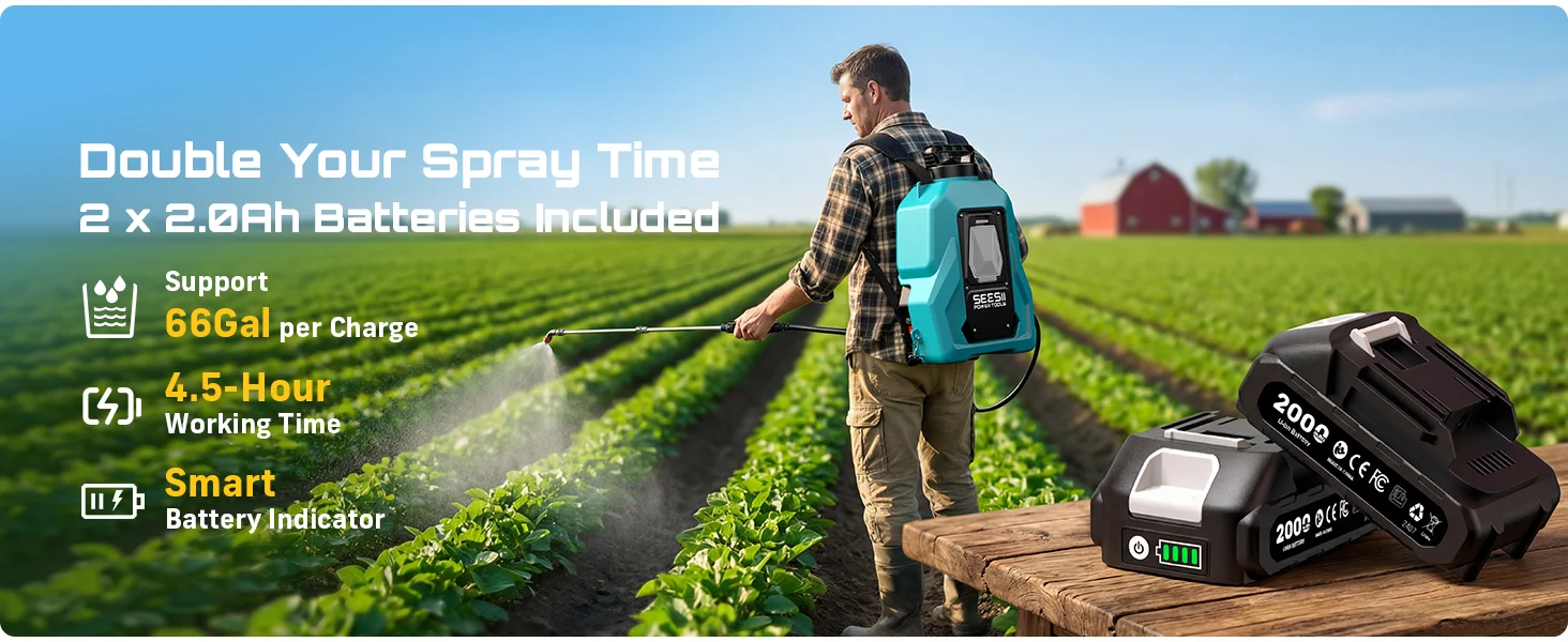 5-Gal Seesii Battery Backpack Sprayer Only $99.99 (Reg. $159.99) at