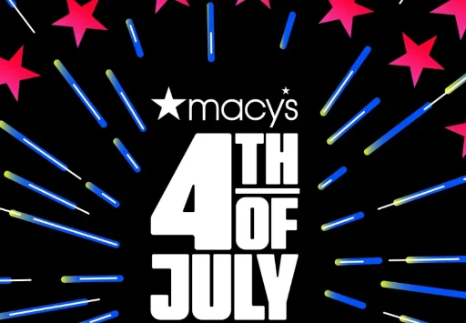 Macy's 4th of July Sale banner showcasing discounted apparel and home goods