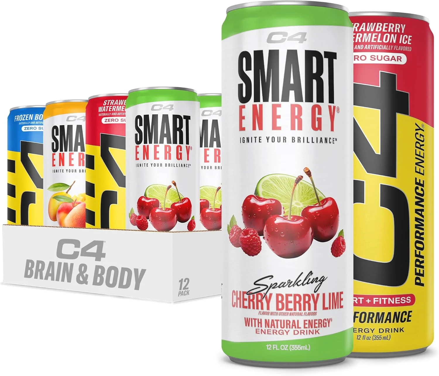 C4 Energy & Smart Energy Drinks Variety Pack 12-pack on Amazon