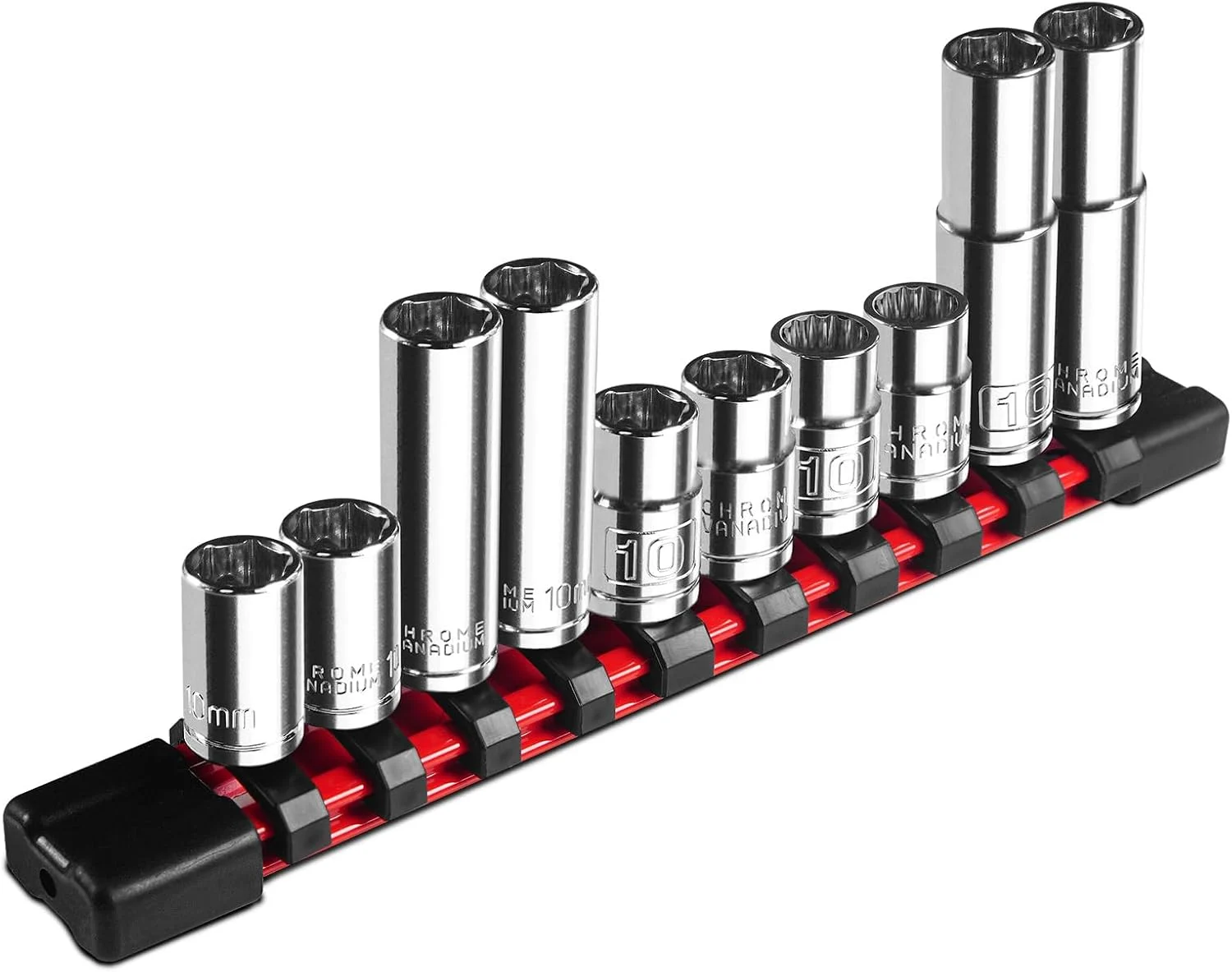 Titan 67010 10mm socket set on Amazon, showing 10-piece drive tools