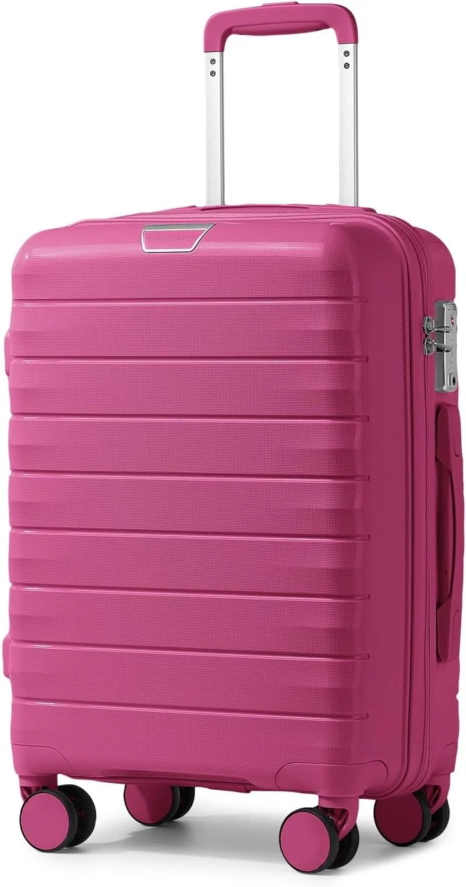LARVENDER magenta 20-inch hardshell carry-on suitcase on Amazon